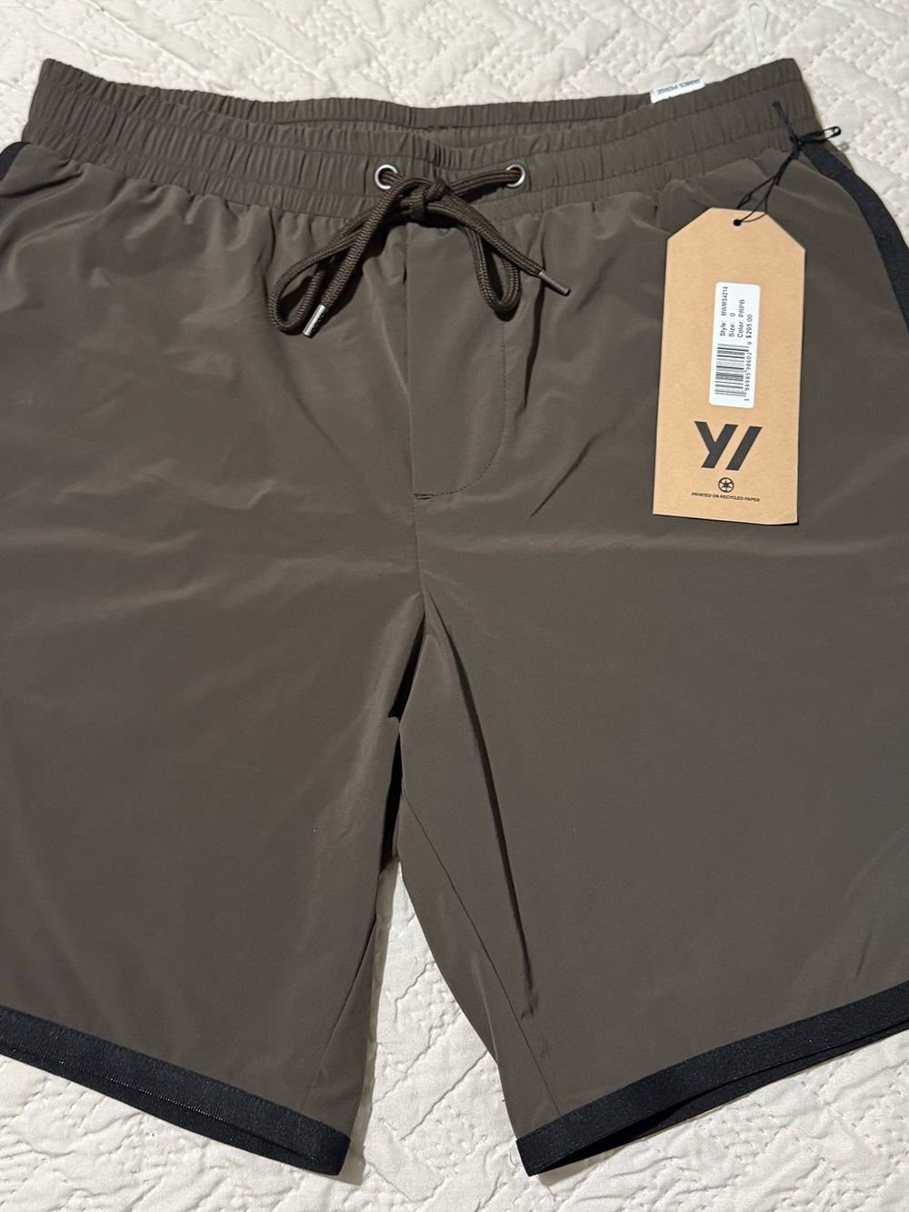 Brown Drawstring Shorts with Label - Size 0